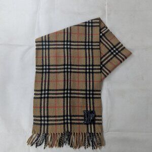 Authentic Burberry Beige Check Scarf 100% LANA Wool | Unisex | Luxury